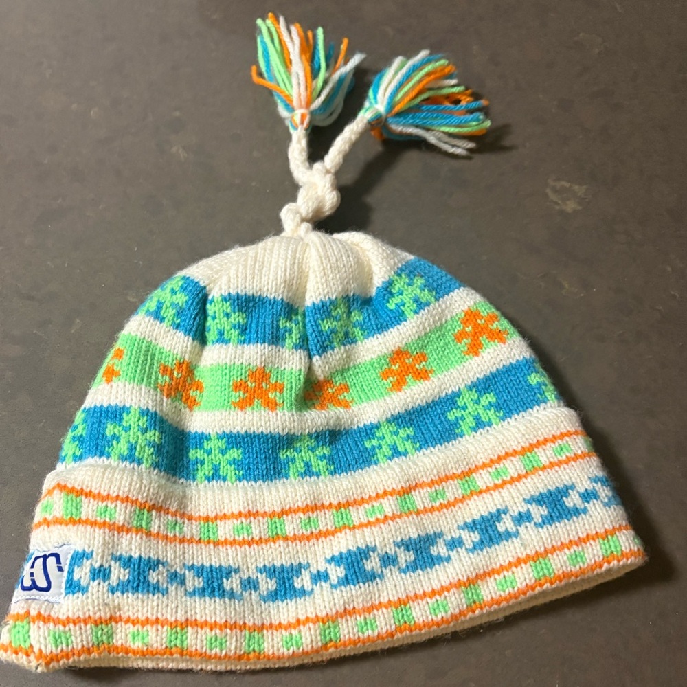 Vintage Murray Merkley ski toque hat with pom like new pure wool